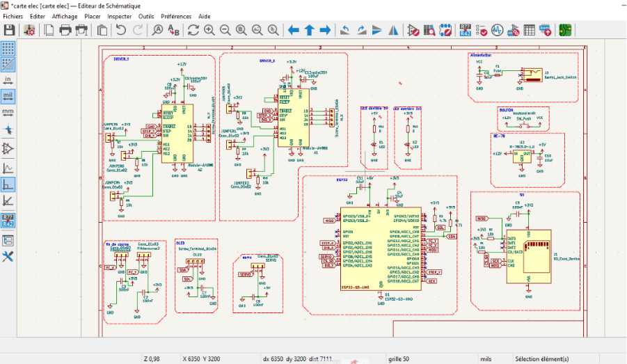 Schéma KiCad de la carte