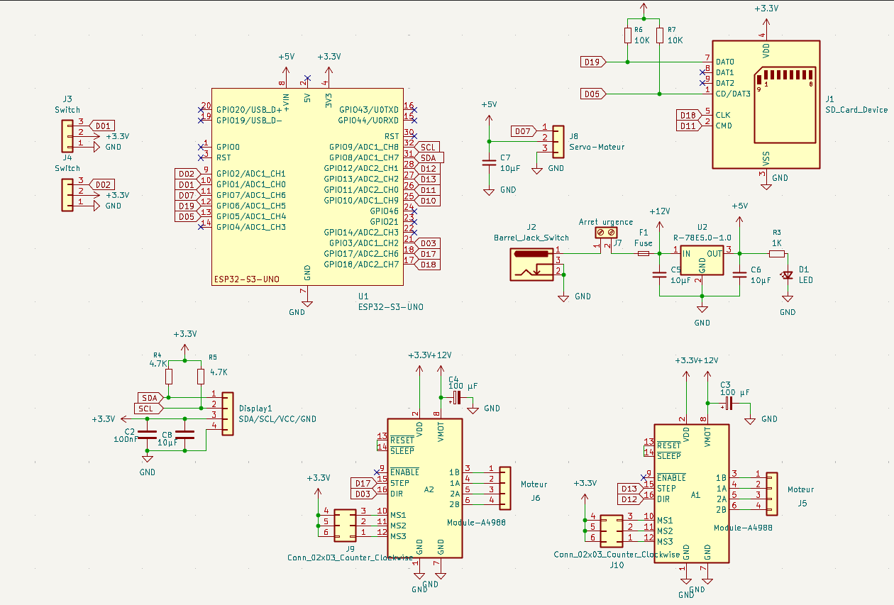 Schéma complet KiCad